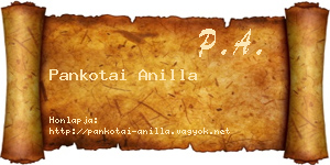 Pankotai Anilla névjegykártya